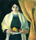 Portrait with apples portrait of the wife of the artist