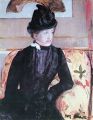 Young woman in black