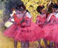 Dancers in pink between the scenes