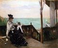 In a villa on the beach