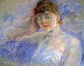Young woman in white