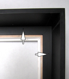 Attach picture frame through FrameLight holes using screws