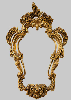 Baroque picture frames were ornate, much like the furniture and architecture of the period
