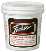 Fredrix brand acrylic texturing gel for gel embellishment on canvas