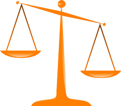 Legal justice scales vector 