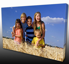 A family photograph on canvas of all the kids is a great mother's day gift