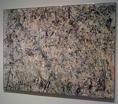 Lavender Mist gestural abstraction painting, by American artist Jackson Pollock