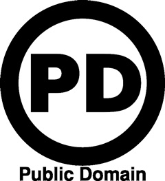 Public domain symbol identifying work as free to use