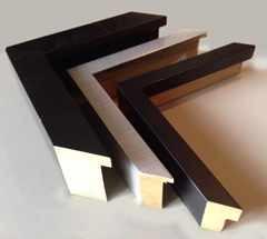 Shadow box frame mouldings come in different depths and face sizes
