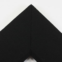 Linen liners are a great option for providing space between art and frame.  Where glass is generally required to protect paper artworks and their mat, a linen liner does not require glass, making it ideal for paintings and Giclée prints.

This 3 " black liner has an authentic, soft linen texture, and a wide, flat face with sloped inner lip.  It is best suited to large and extra large (oversize) canvas prints and oil or acrylic paintings.