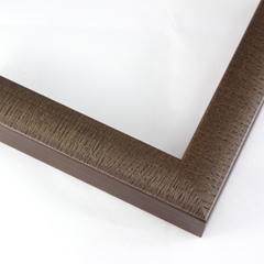 This brown with caramel stain frame, features a slight lifted curved profile with darken lines and natural wood finish.

1-1/4 " width: ideal for small artwork. The clean modern lines and natural details of this frame make it the perfect fit for a wide variety of paintings, photos and giclee prints.

Kyoto II Collection