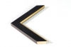 1 1/4 inch Black Fabric liner w/Gold Lip