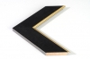 2 inch Black Fabric liner w/Gold Lip
