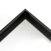 Deep metal frame with a 1/4 " face. This moulding comes in solid black with a horizontal brushed metal texture and matte finish.