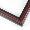 This slender frame features a scoop profile, bevelled outer edge and beading on the inner lip.  The rich mahogany wash on the face fades to black on both ends.  

1.5 " width: ideal for small or medium size artworks. The unique mix of rustic and contemporary makes this frame a versatile choice.  Pair with a favourite photograph, painting or giclee print.