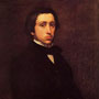 Edgar Degas  (19 July 1834 – 27 September 1917), born Hilaire-Germain-Edgar De Gas   was a French artist famous for his work in painting, sculpture, printmaking and drawing. He is regarded as one of the founders of Impressionism although he rejected the term, and preferred to be called a realist. A superb draughtsman, he is especially identified with the subject of the dance, and over half his works depict dancers. These display his mastery in the depiction of movement, as do his racecourse subjects and female nudes. His portraits are notable for their psychological complexity and depiction of human isolation.[2]

Early in his career, his ambition was to be a history painter, a calling for which he was well prepared by his rigorous academic training and close study of classic art. In his early thirties, he changed course, and by bringing the traditional methods of a history painter to bear on contemporary subject matter, he became a classical painter of modern life (wikipedia)