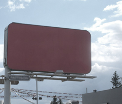 An example of a billboard sign display