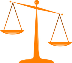 Legal justice scales vector