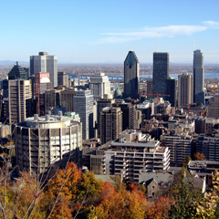 An aerial view of Montreal, Quebec