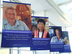 An example of soft signage in a conference hall