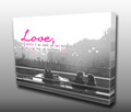Text art, love-themed words on a romantic photograph Text art, love-themed words on a romantic photograph