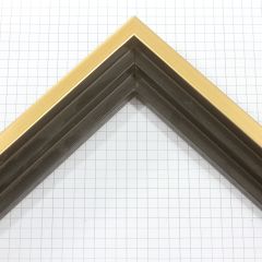 This medium depth floater frame features a 7/8 " depth. The frame comes in a Gold for a modern and classic finish.