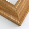 This natural-wash wood frame features a natural varnish that highlights the rich wood grain. Antiquing is created by nicks that add character and depth to the subtlety bevelled face.
3 " width: ideal for large or oversize images. Border a rustic nature photograph, or autumnal painting or print with this simple, bucolic frame.
