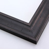 This natural-wash wood frame features a black varnish that does not disguise the rich wood grain. Antiquing is created by nicks that add character and depth to the subtlety bevelled face.
2 " width: ideal for medium size images. Border a rustic greyscale or nature photograph, or autumnal painting or print with this simple, bucolic frame.