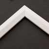 Linen liners are a great option for providing white space between art and frame. Where glass is generally required to protect paper artworks and their mat, a linen liner does not require glass, making it ideal for paintings and Giclée prints.
This 1 inch white liner has an authentic, soft linen texture and flat face with a sloped inner lip. It is best suited to small and medium size canvas prints and oil paintings.