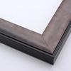 This solid wood frame features a shallow scoop profile and matte black edge. The smoky sheen of the muted silver foil embraces light, drawing it toward the artwork.
2 " width: ideal for medium- or large-size images. This heavy frame is the perfect border for a bold watercolour or oil painting, or print.