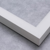 This heavy, white satin finish frame feature a steep curve profile that draws the eye easily toward the artwork.
Protruding 1.5 "es, a distinct division is achieved between art and wall
1.6 " width: ideal for medium to large artworks. Pair this frame with a bold oil painting for a classic look, or high contrast black and white image for a sharp, modern effect.