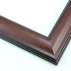This simple, reverse curve frame features a mahogany wash with that highlights the natural wood grain. The subtly bevelled inner and outer edges are matte black.
1.75 " width: ideal for small or medium size images. The plain, natural appearance of this frame makes it a great border for almost any artwork: photograph, painting or giclee print.
