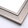 This bold silver foil frame features a slanted face with a raised inner lip. Gentle brushing creates an antique look, making this frame a classic, versatile choice.
2 "es wide: ideal for large images. Embrace this frame