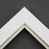 Linen liners are a great option for providing white space between art and frame. Where glass is generally required to protect paper artworks and their mat, a linen liner does not require glass, making it ideal for paintings and Giclée prints.
This 1.75 inch white liner has an authentic, soft linen texture and a silver and painted white lip. It is best suited to medium size canvas prints, watercolour or oil paintings.