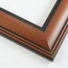 This classic frame features a double-ridge outer edge and matte black, stepped lip. The face has a rich walnut wash with delicate wood grain detailing.
2 " width: ideal for medium size artworks. Border an oil painting or print with this timeless frame, or highlight a favourite photograph.