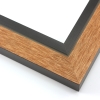 This unique frame with a raw wood face features long edge grain texture and a bright, pine-colour wash. The frame forms a shallow V, with the matte black inner lip sloping out and then rising again (see illustration). The outer drop edge is also matte black.
2 " width: ideal for medium size artwork. The modern style of this frame makes it a great match to more contemporary paintings and photography.