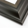 This wide, reverse scoop frame features a matte black face and bevelled outer edge. The stepped inner lip is brushed with a subtle silver foil.
3.5 " width: ideal for oversize images. Bright acrylic and oil paintings or their giclee prints will shine in this classic frame.