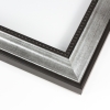 This simple, classic wood frame creates instant elegance with a gentle scoop profile and silver finish with a brushed, black patina. Fine beading in black adorns the inner lip, while the black outer edge features a basic bevel.
2 " width: suitable for small to large images. Old black and white photographs, pencil or charcoal drawings, or prints.