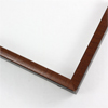 This 1/2 " frame features a scooped profile from a flat outer edge. Along with walnut finish and delicate wood grain detailing creating horizontal lines across the scooped profile. The sides of the frame features a matte black finish.
1/2 " width: ideal for small artwork. This modern frame is suitable for a wide variety of art mediums, from photographs to paintings and giclee prints.