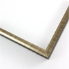 This 1/2 " frame features a scooped profile from a flat outer edge. Along with brown finish and delicate gold detailing creating horizontal lines across the scooped profile. The colors fade to create a seamless blend. The sides of the frame features a matte black finish.
1/2 " width: ideal for small artwork. This modern frame is suitable for a wide variety of art mediums, from photographs to paintings and giclee prints.