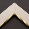 Linen liners are a great option for providing space between art and frame. Where glass is generally required to protect paper artwork and its mat, a linen liner does not require glass, making it perfect for paintings and Giclée prints.
This 2 inch natural liner has an authentic linen texture and colour, and a bevelled gold lip. It is ideal for small, medium or large canvas prints, watercolours or oil paintings.