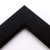 Linen liners are a great option for providing space between art and frame. Where glass is generally required to protect paper artworks and their mat, a linen liner does not require glass, making it ideal for paintings and Giclée prints.
This 1 inch black liner has an authentic, soft linen texture and flat face with a sloped inner lip. It is best suited to medium and large canvas prints, watercolours or oil paintings.