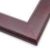 This simple, glossy frame features a curved outer edge and 45 degree inner lip. The cool, mahogany wash highlights the natural, horizontal wood grain, except on the solid colour lip.
2.25 " width: ideal for medium and large artworks. The smooth face makes this frame ideal for a wide variety of photography, paintings and Giclée prints.