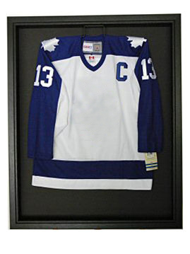 hanging jersey in shadow box