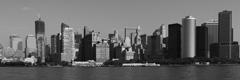 The beautiful Manhattan skyline, in black and white