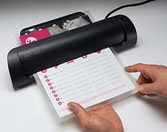 An example of a desktop office laminator.
